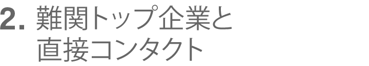 難関トップ企業と直接コンタクト